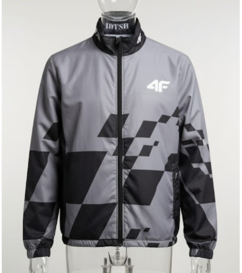 4F Men’s Grey Digital Pattern Sports Jacket